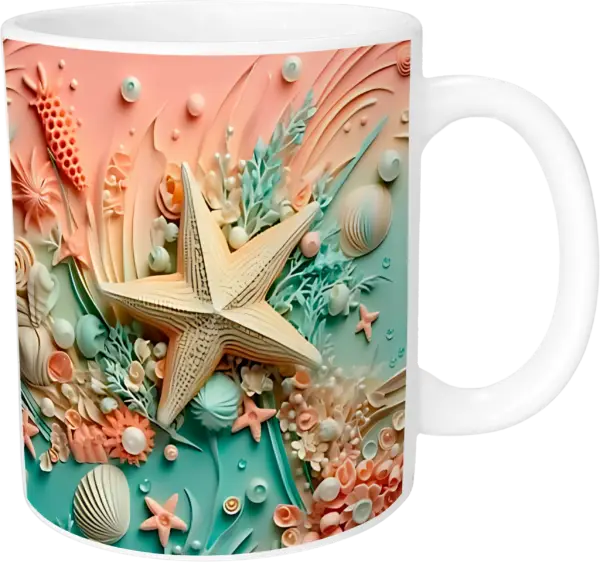 Caneca 3d mar