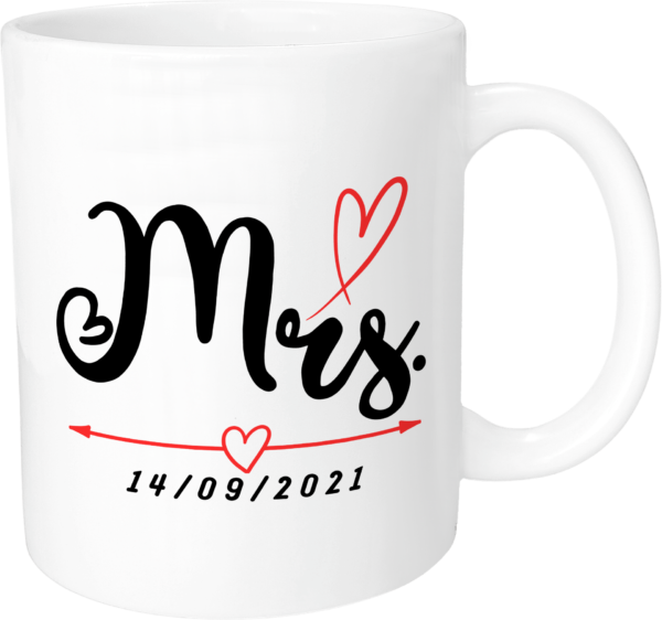 Caneca Amor Mrs. Com Data