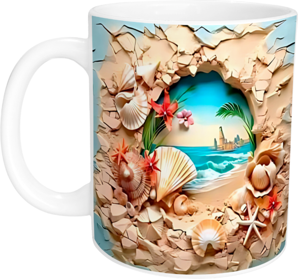 Caneca efeito 3D Mar 2