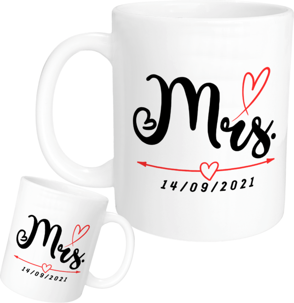 Caneca Amor Mrs. Com Data