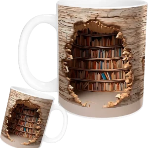 Caneca 3d biblioteca